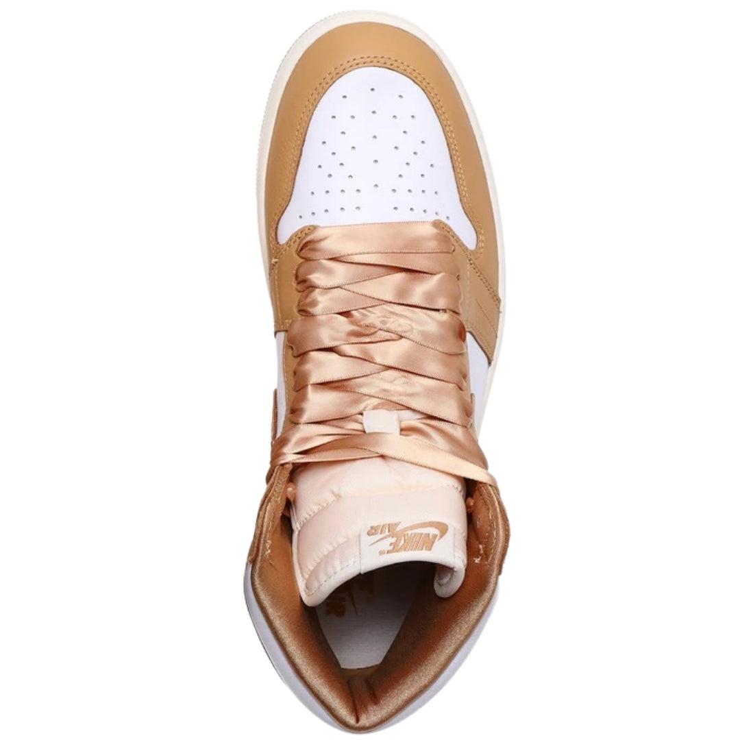 Tan - Lifestyle - Nike Womens-Ladies Air Jordan 1 Retro OG Praline Leather High Cut Trainers