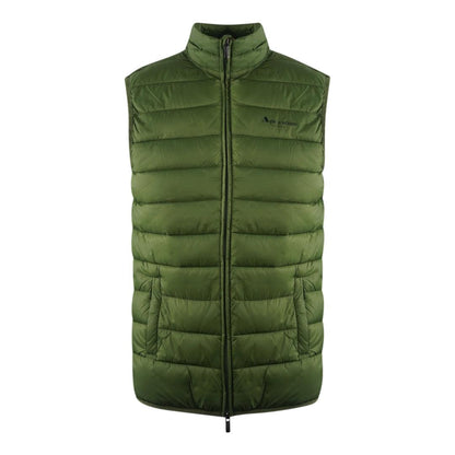 Army Green - Front - Aquascutum Mens London Logo Gilet