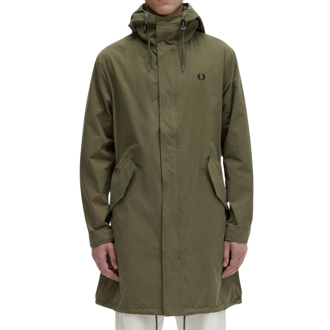 Green - Front - Fred Perry Unisex Adult Shell Parka