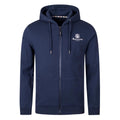 Navy - Front - Aquascutum Mens Active Small Logo Full Zip Hoodie