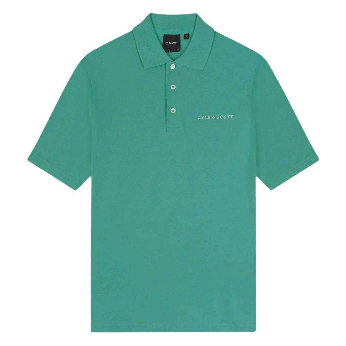 Green - Front - Lyle & Scott Mens Embroidered Logo Polo Shirt