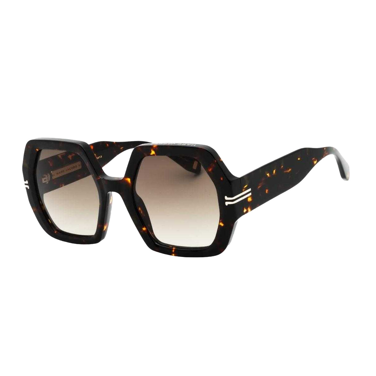 Brown-Black - Back - Marc Jacobs Womens-Ladies Havana Thick Sunglasses