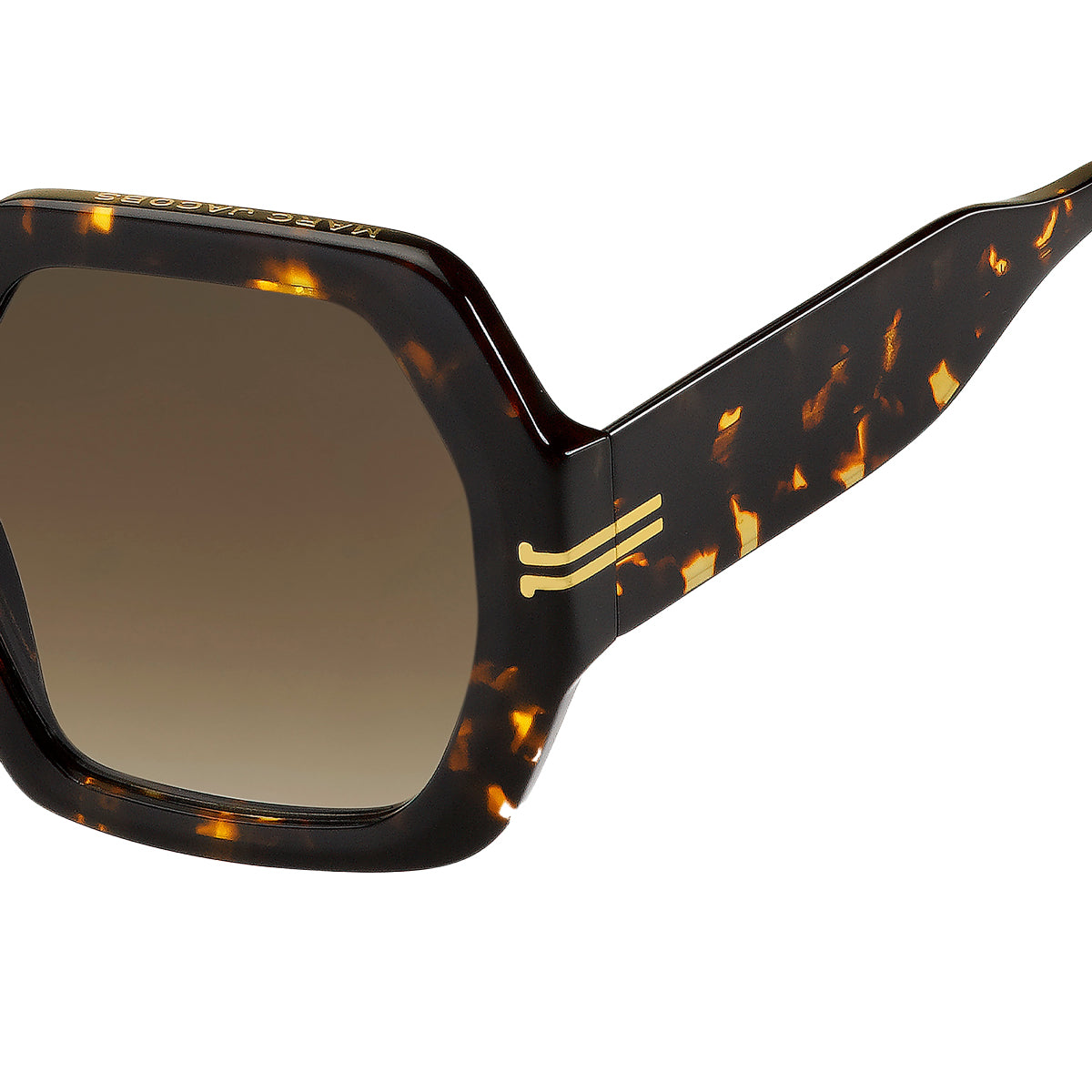 Brown-Black - Side - Marc Jacobs Womens-Ladies Havana Thick Sunglasses