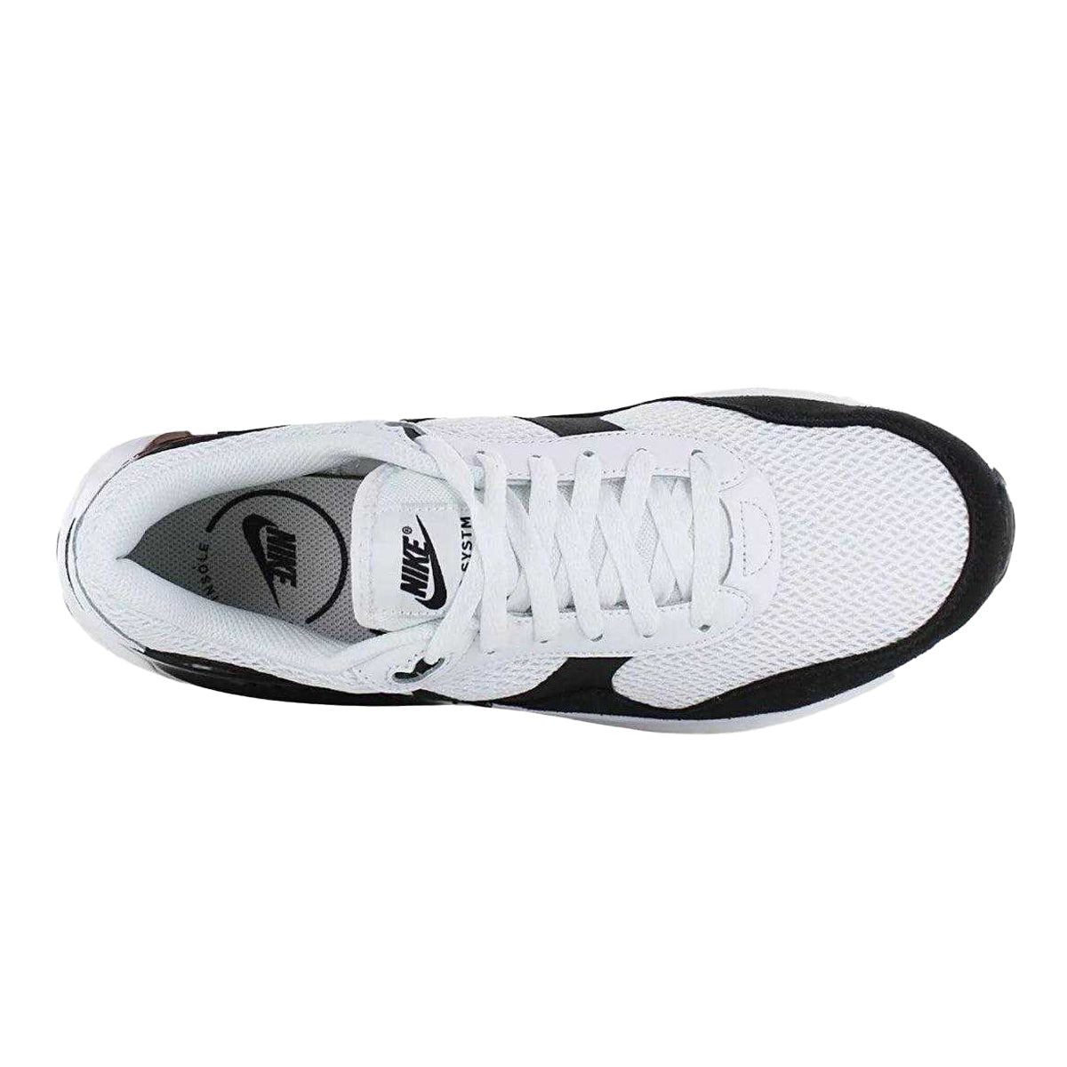 Black-White - Lifestyle - Nike Mens Air Max Systm Leather Trainers