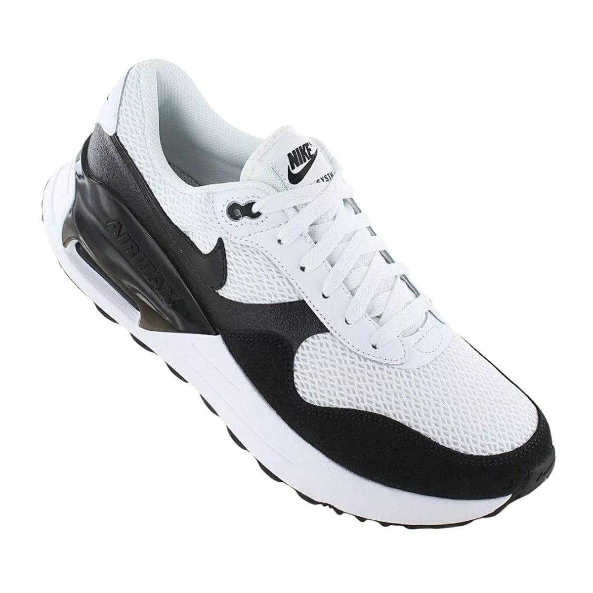 Black-White - Pack Shot - Nike Mens Air Max Systm Leather Trainers