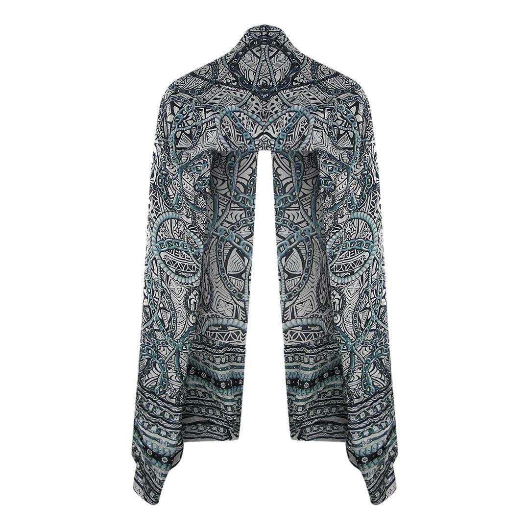 Black - Back - Inoa Unisex Adult Jafari Rectangle Scarf