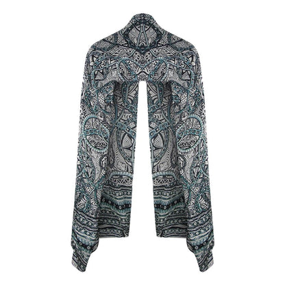 Black - Back - Inoa Unisex Adult Jafari Rectangle Scarf