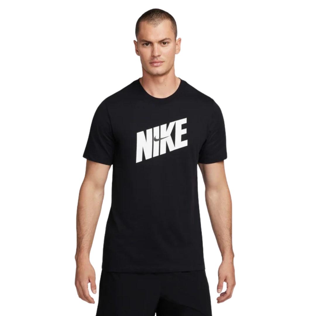 Black - Front - Nike Mens Bold Dri-FIT Logo T-Shirt