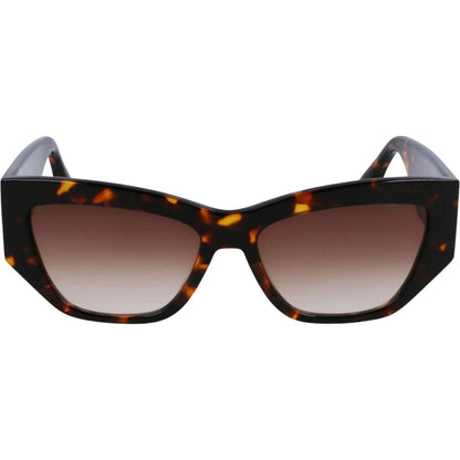 Dark Havana Brown - Front - Victoria Beckham Womens-Ladies Cat Eye Sunglasses