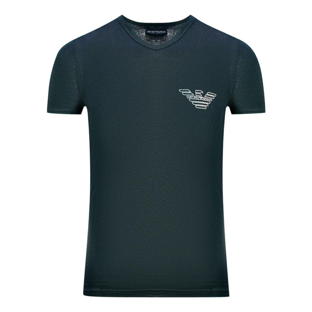 Black - Front - Emporio Armani Mens Logo T-Shirt