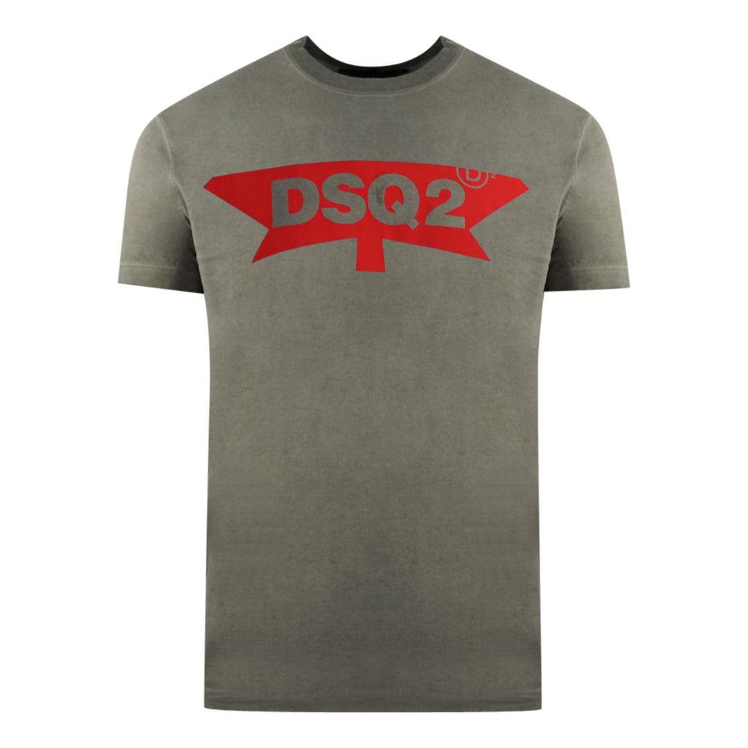 Grey - Front - DSquared2 Mens Bold Logo T-Shirt