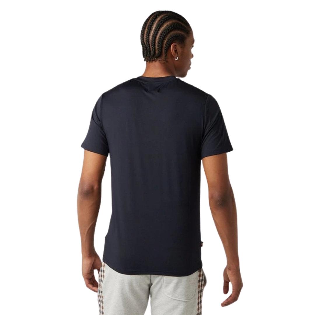 Navy Blue - Pack Shot - Aquascutum Mens Contrast Piping Stretch Active T-Shirt