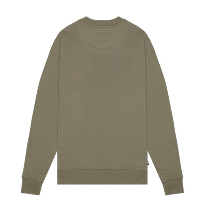 Army Green - Side - Aquascutum Mens Big Logo Crew Neck Active Sweatshirt