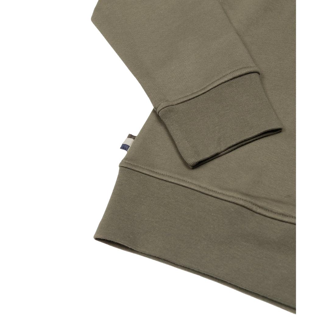 Army Green - Pack Shot - Aquascutum Mens Big Logo Crew Neck Active Sweatshirt