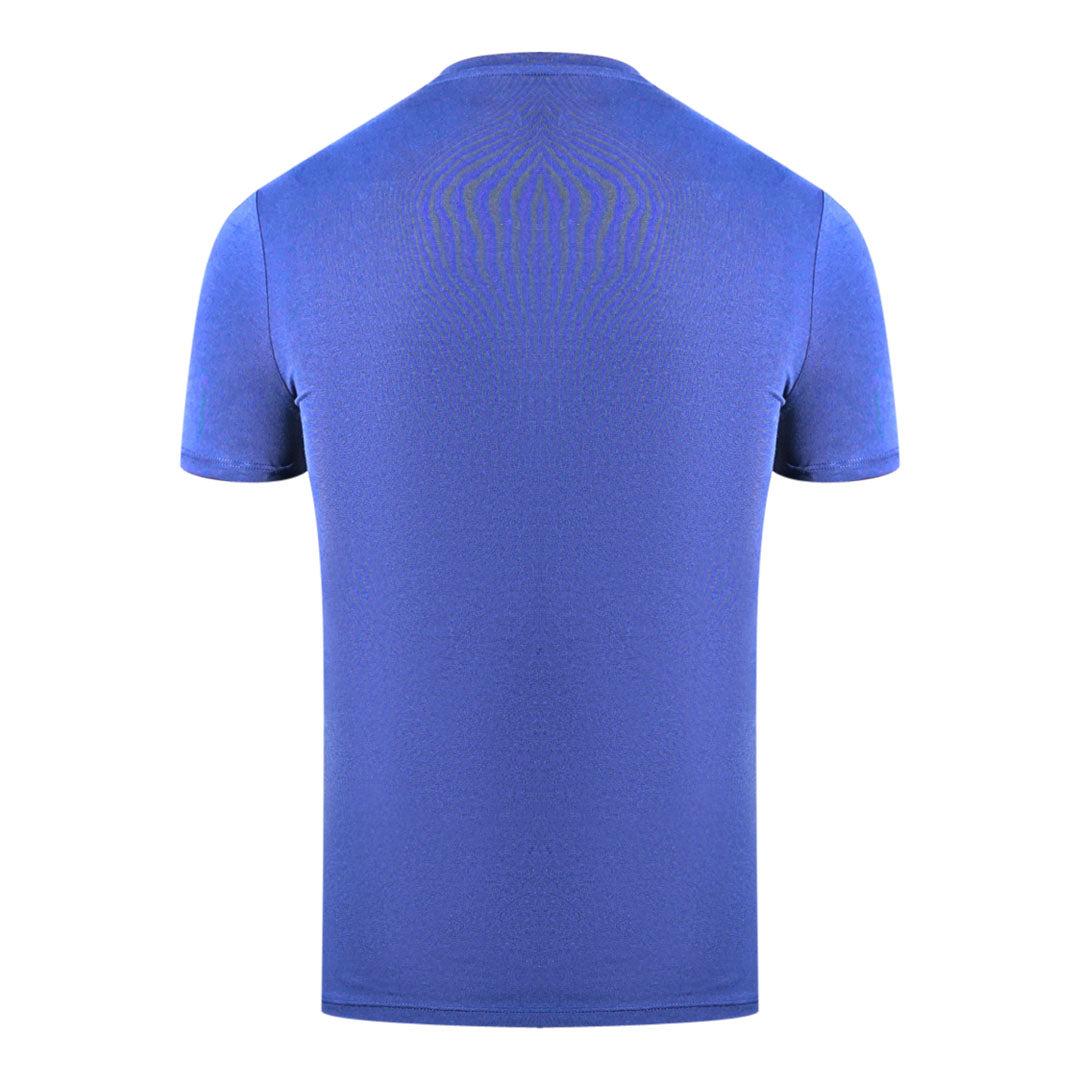 Blue - Back - Armani Jeans Mens 1981 Logo T-Shirt
