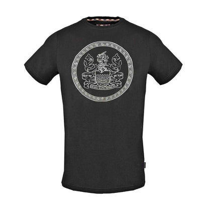 Black - Front - Aquascutum Mens Aldis Circle Logo T-Shirt