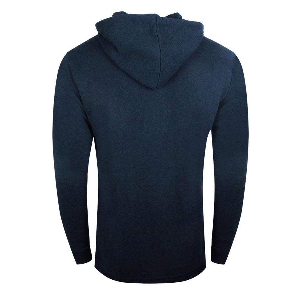 Navy Blue - Back - Cavalli Class Mens Reversed Logo Full Zip Hoodie