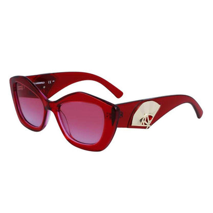 Wine Red - Side - Karl Lagerfeld Womens-Ladies Gradient Sunglasses