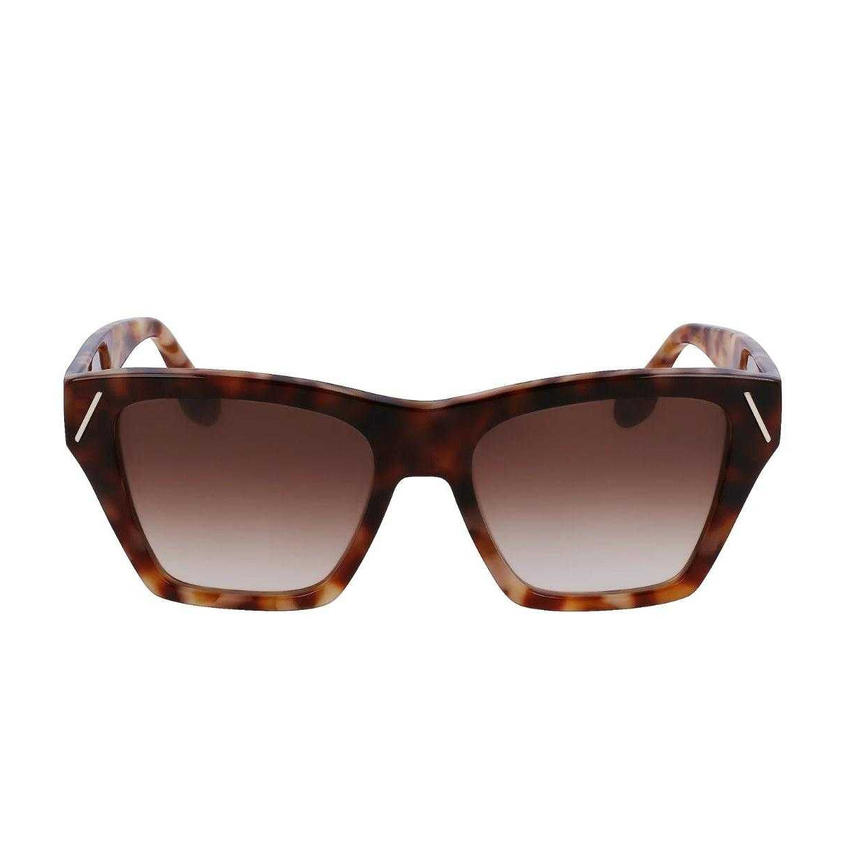 Havana - Front - Victoria Beckham Womens-Ladies VB646S Gradient Sunglasses