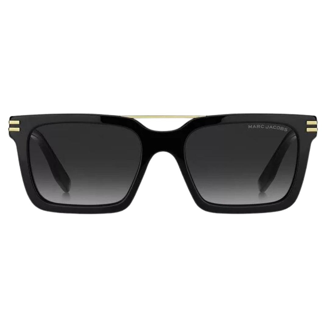 Black-Dark Grey - Front - Marc Jacobs Mens Rectangular Sunglasses