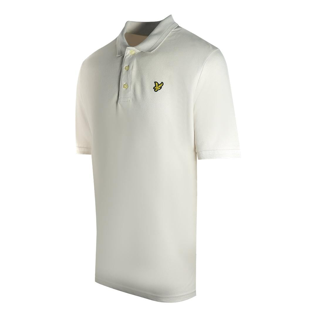 Light Mist - Back - Lyle & Scott Mens Textured Tipped Polo Shirt