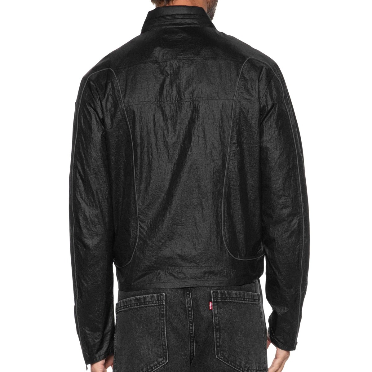 Black - Back - Diesel Mens Motor Cross Style Track Jacket