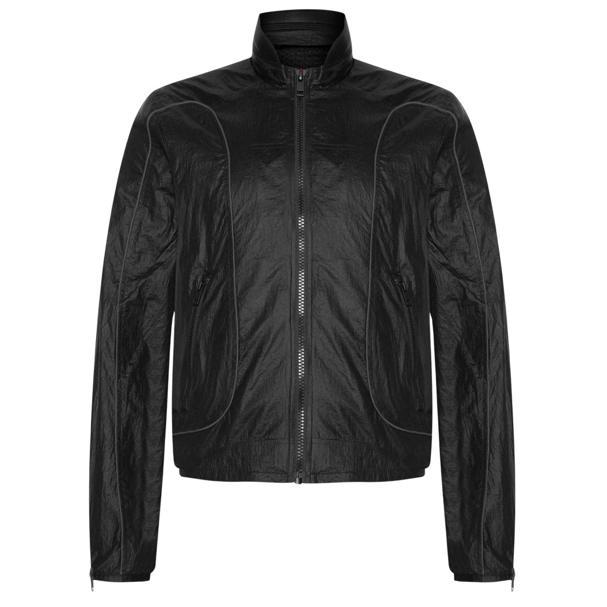 Black - Front - Diesel Mens Motor Cross Style Track Jacket