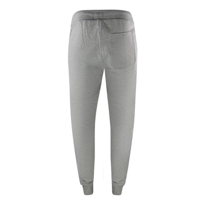 Grey - Close up - Aquascutum Mens London Logo Crew Neck Tracksuit Set
