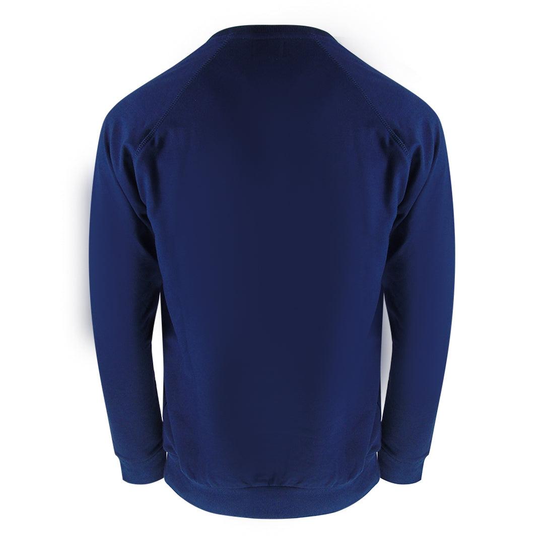 Navy Blue - Side - Aquascutum Mens London Logo Crew Neck Tracksuit Set