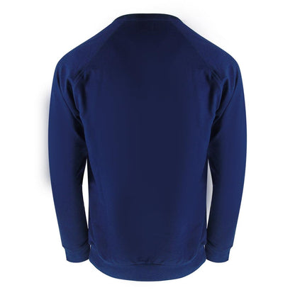 Navy Blue - Side - Aquascutum Mens London Logo Crew Neck Tracksuit Set