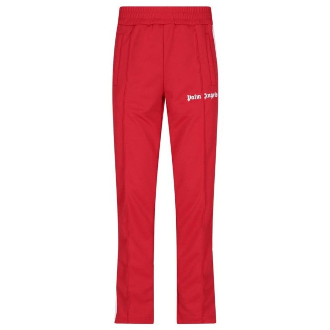 Classic Red - Side - Palm Angels Mens Classic Striped Tracksuit Bottoms