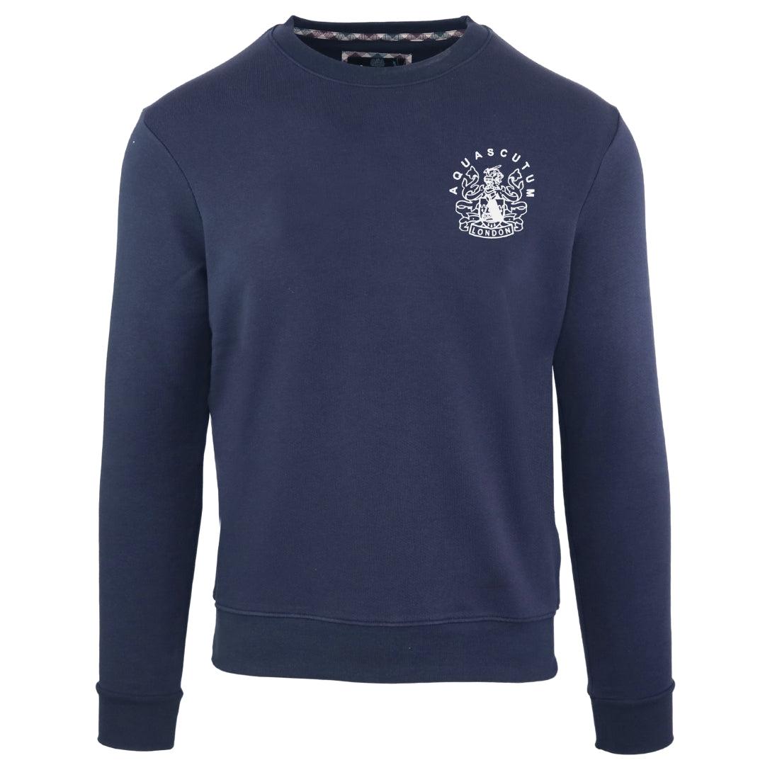 Navy - Front - Aquascutum Mens Aldis Sweatshirt