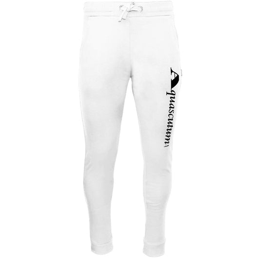 White-Black - Front - Aquascutum Mens Logo Jogging Bottoms
