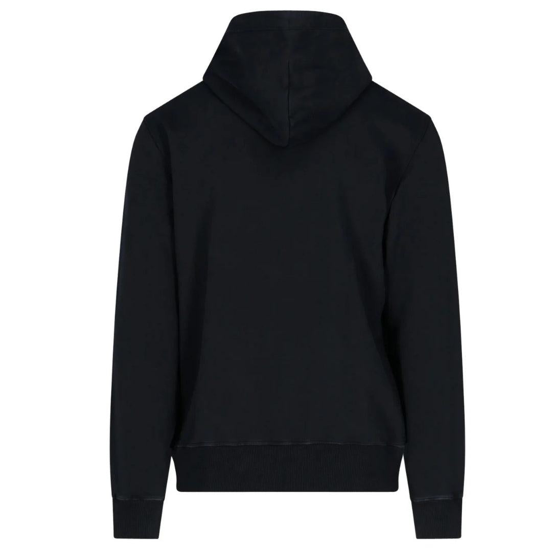 Black - Back - Diesel Mens Industry Denim Division Logo Hoodie