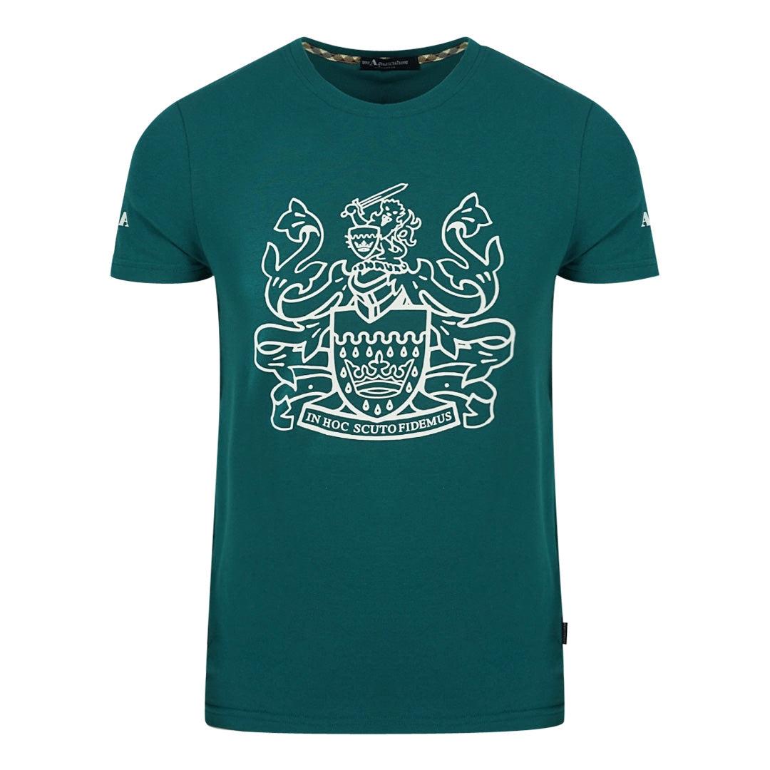 Green - Front - Aquascutum Mens Aldis Logo T-Shirt