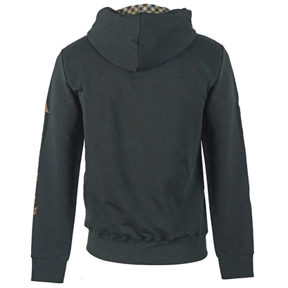 Black - Back - Aquascutum Mens Waterfield Logo Full Zip Hoodie