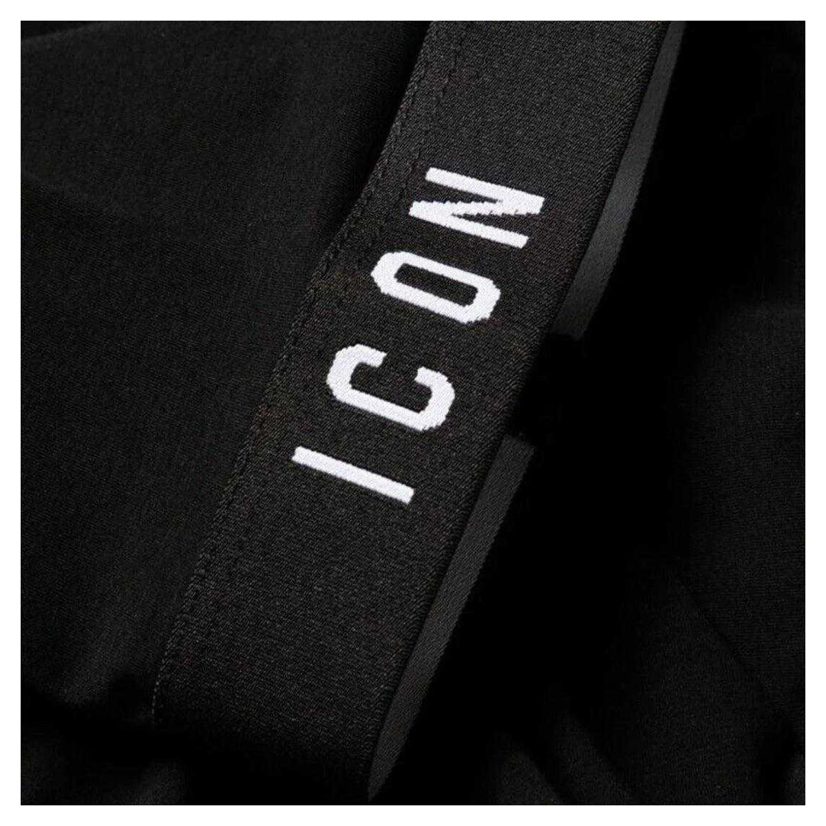 Black - Side - DSquared2 Mens Icon Logo T-Shirt