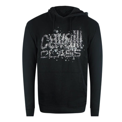 Black - Front - Cavalli Class Mens Spray Logo Hoodie