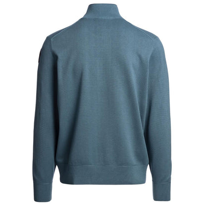 Marine Blue - Back - Parajumpers Unisex Adult Basic Scoe Half Zip Sweatshirt