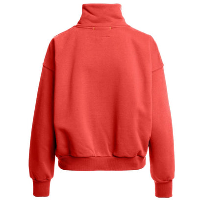 Cherry Red - Back - Parajumpers Unisex Adult Zendaya Half Zip Sweatshirt