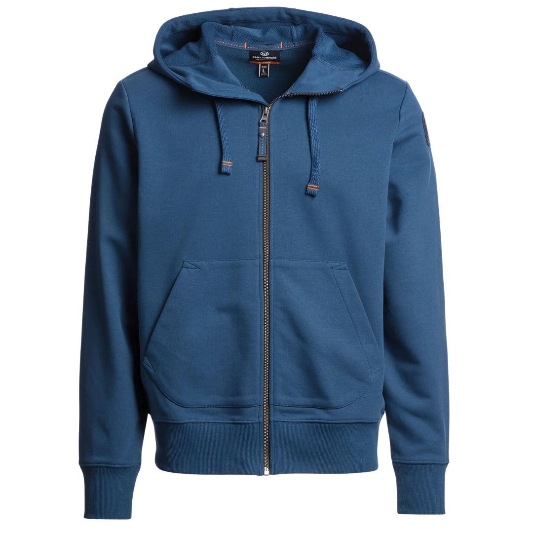 True Blue - Front - Parajumpers Mens Charlie Easy Full Zip Hoodie