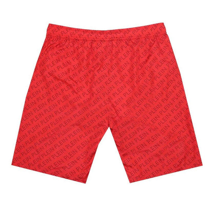 Red - Back - Philipp Plein Mens Logo Swim Shorts