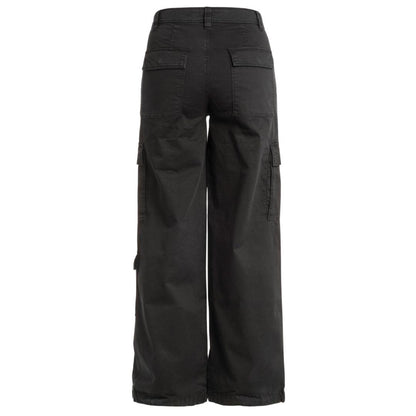 Black - Back - Parajumpers Womens-Ladies Lela Cargo Trousers