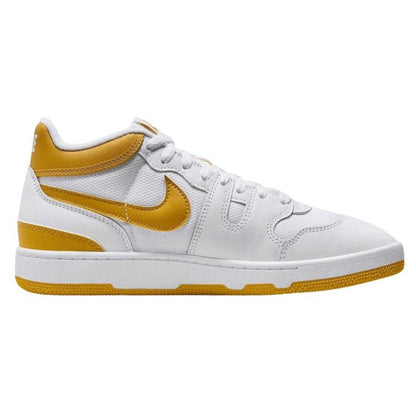 White-Yellow - Front - Nike Mens Attack Leather Trainers