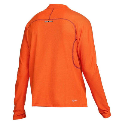 Campfire Orange-Night Maroon - Back - Nike Mens Trail Dri-FIT Long-Sleeved Running Top