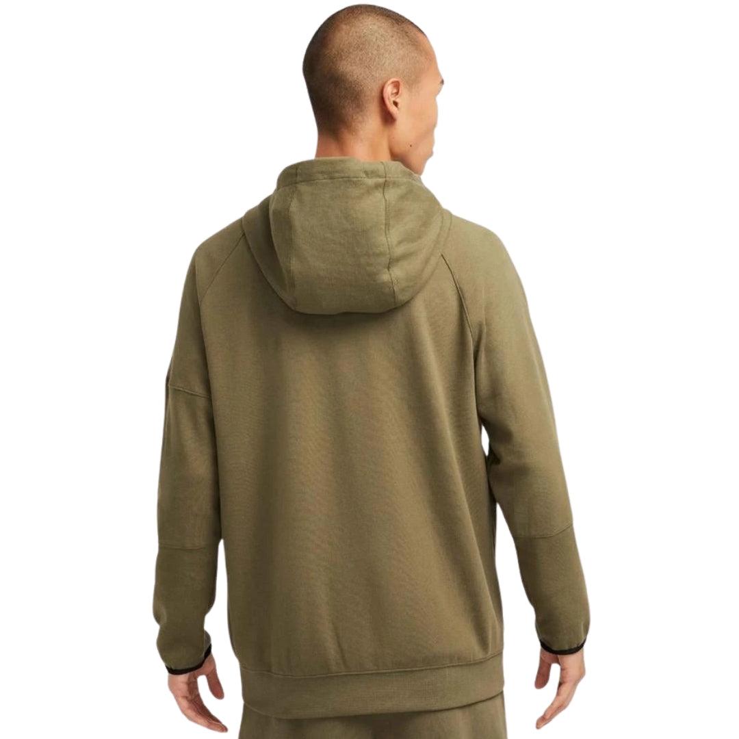 Khaki Green - Back - Nike Mens Plain Full Zip Hoodie