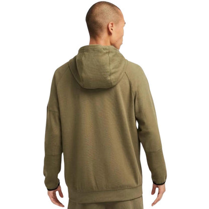 Khaki Green - Back - Nike Mens Plain Full Zip Hoodie