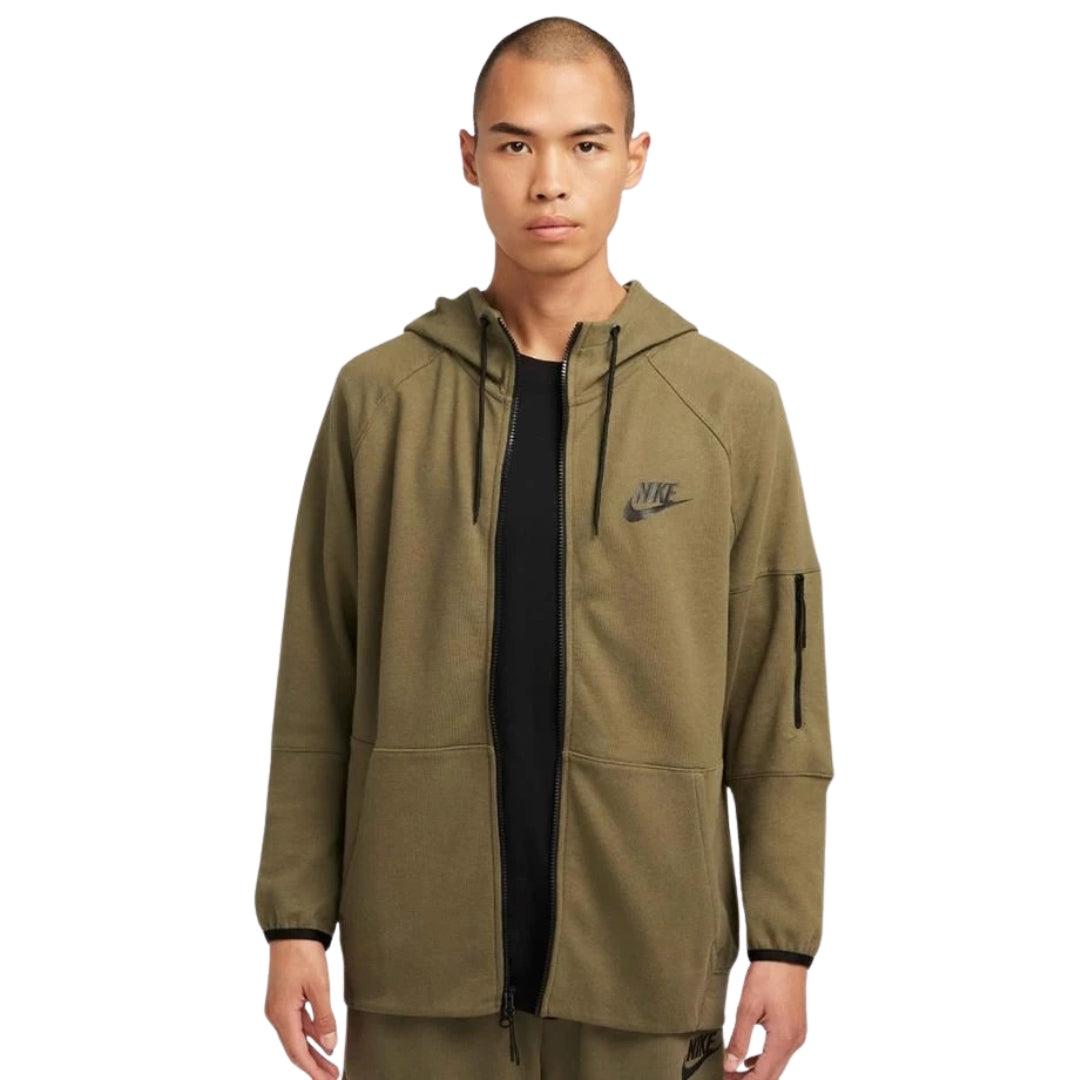 Khaki Green - Lifestyle - Nike Mens Plain Full Zip Hoodie