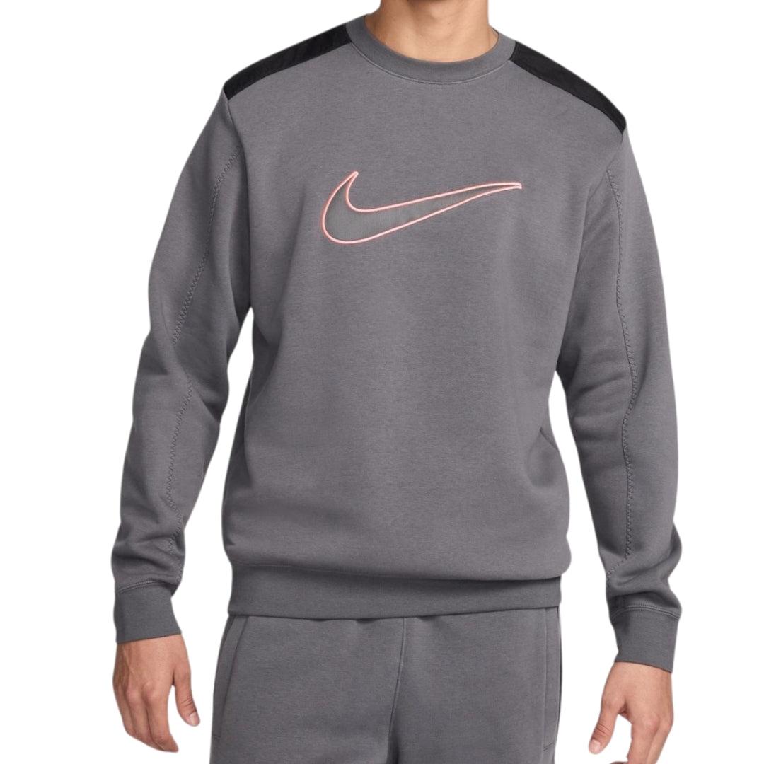 Grey - Front - Nike Mens Swoosh Logo Sweatshirt