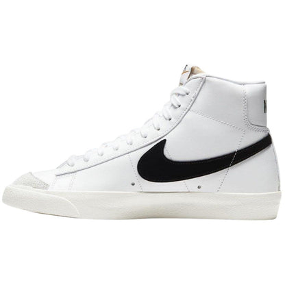 White-Black - Side - Nike Unisex Adult Blazer 77 Leather Mid Cut Trainers